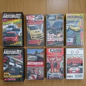  ultra rare! reproduction OK! Mitsubishi Lancer Evolution *WRC* Rally relation. VHS videotape 8 pcs set 