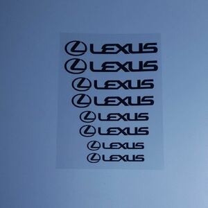 新品 ◆ レクサス LEXUS エンブレム 耐熱デカール ステッカー ◆ ドレスアップ ブレーキキャリパー 自動車汎用 黒 LS/UX/NX/RX/RC/IS/GS/ES