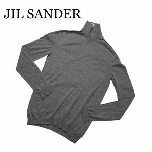 JIL SANDER ジルサンダー ニット 長袖 薄手 ハイネック グレー サイズ36