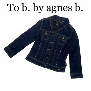 To b. by agnes b. toe Be bai Agnes B Denim jacket denim jacket outer garment outer size TU Kids for children 