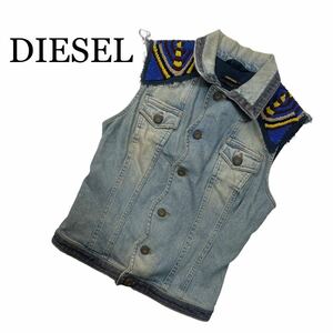 DIESEL ディーゼル デニムベスト XS トップス ノースリーブ 