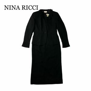 NINA RICCI ニナリッチ　アンサンブル　ジャケット　ワンピース　黒　ブラック　7AR