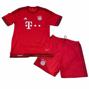 【1円〜】FC Bayern Munchen FCバイエルンミュンヘン サッカー ユニフォーム 上下セット レッド adidas アディダス Lサイズ 