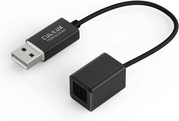 Cubilux USB A SPDIF(TOSLINK) 光オーディオ変換アダプタ、USB - Opticalデジタル変換器 I206