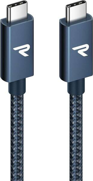 RAMPOW USB C ケーブル PD3.0/QC3.0超高速充電 4K/60Hz 映像出力対応 超高耐久 iPhone15 ネイビー 1.5M I179