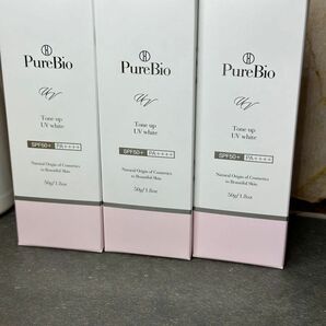 PureBio ピュールビオトーンアップ UV ホワイト 50g 【医薬部外品】3点