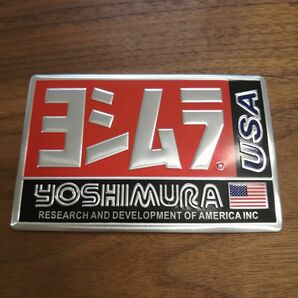 ヨシムラ USA アルミ耐久ステッカー 縦65㎜×横100㎜