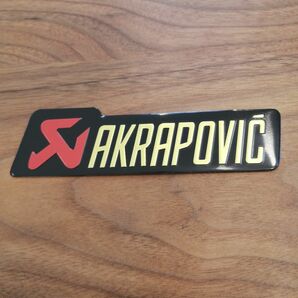 AKRAPOVIC (アクラポヴィッチ)アルミ耐熱ステッカー 縦40㎜×横145㎜