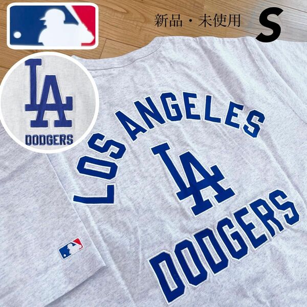希少！【S】MLB公式 ロサンゼルス・ドジャース　ビッグシルエット　綿100% 半袖Tシャツ●メンズ　大谷翔平　ルームウェア