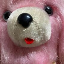昭和　レトロ ぬいぐるみ お手入れワンちゃん 犬 当時物 おもちゃ 人形　ピンク_画像9