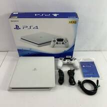 (25843)〓【1円～】PlayStation 4本体 CUH-2100B 【Sony/1TB/グレイシャー・ホワイト/PS4/プレイステーション/テレビゲーム機】 中古品_画像1