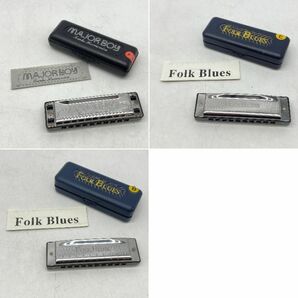 (25602)□【楽器】ハーモニカ 7点まとめ売り[トンボ/MAJOR BOY/ARIA/Folk Blues][F/C/F#/B/E]現状品の画像5