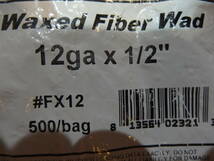 12 GA Waxed Fiber Wad 1/2 inch(0.5inch) 50個_画像1