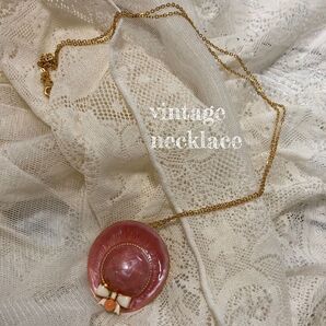 vintage ネックレス　帽子モチーフ　ブローチ　2way