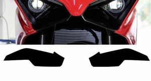 ドゥカティ Ducati パニガーレv4/v4s Panigale用ヘッドライトリムグラフィックステッカー マットブラック