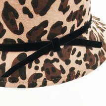 ◆未使用 TREASURE TOPKAPI トレジャートプカピ アニマル柄 中折れ帽子 サイズ57.5cm レディース ベージュ×ブラウン イタリア製 6CC/91079_画像7