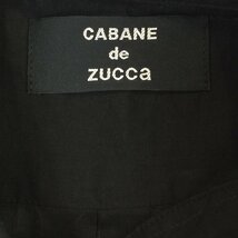 ●美品 CABANE de ZUCCa カバンドズッカ【17600円】レーステープローン長袖ドレスシャツ サイズM メンズ ブラック CZ32FJ649 1AA/91109_画像4