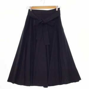 * unused tag attaching TO BE CHIC toe Be Schic [36300 jpy ] flair long skirt lady's 42 black mi leak height knees under height 51163409 1BB/41884