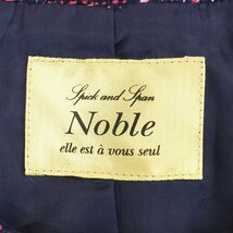 ★美品 Spick&Span Noble スピック&スパン ノーブル ツイードジャケット レディース サイズ36 ピンク×ネイビー 09010240703030 2BB/41445_画像6