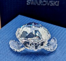 【美品】Swarovski スワロフスキー 置物 ウミガメ 箱付　海亀　カメ　正規品　クリスタルガラス　動物　フィギア　廃盤品_画像5