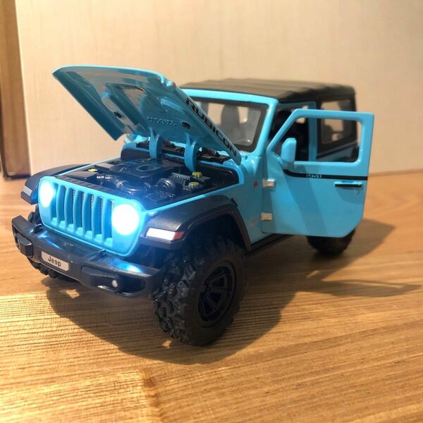 1/32 ジープ ラングラー ルビコン Jeep Wrangler ミニカー　水色