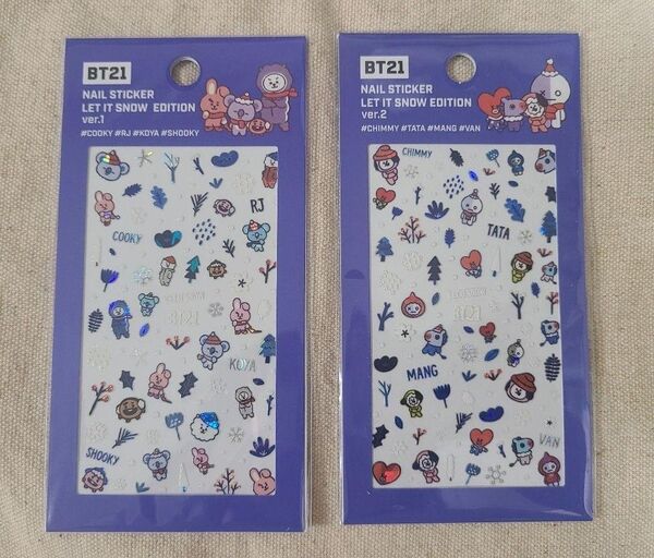 【新品未使用】BT21 ネイルシール ウィンター SNOW 雪