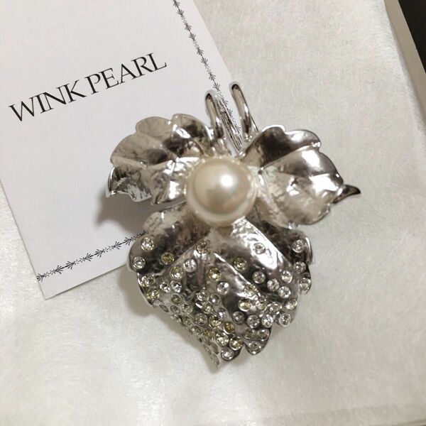 未使用 WINKPEARL リーフペンダント ブローチ