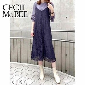 CECIL Mc BEE レース 刺繍 キャミ ロングワンピース