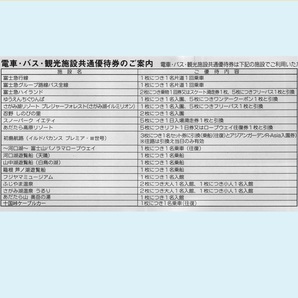 ■■富士急行★共通優待券5枚セット★5枚富士急ハイランドフリーパス1日券と引換可★8セット出品中★電車・バス・観光施設共通★株主優待券の画像5