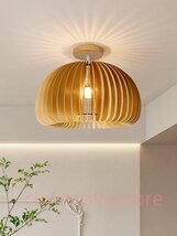 木製シーリングライト 天井照明 ベッドルーム用室内装飾 通路用ランプ 装飾品 30cm_画像1