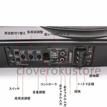 10インチ12V 800W アクティブカーアンダーシートサブウーファー バススピーカー パワーアンプ コンポーネント コンパクト軽量 小型 単品_画像5