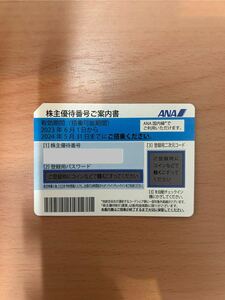 【コード連絡可】ANA 全日空 株主優待券 2024.5.31まで