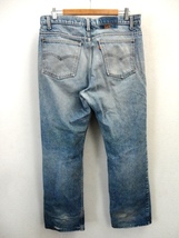 ■W36■90's ヴィンテージ/90年 アメリカ製/LEVI'S:リーバイス/20517-0217/517 ブーツカット デニムパンツ/インディゴ/USA製_画像5