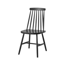 ダイニングチェア 座面高43cm 幅41cm 木製 椅子 天然木 ウィンザーチェア 北欧風 おしゃれ シンプル カフェ 黒 ブラック MAZUK-0143BK_画像1