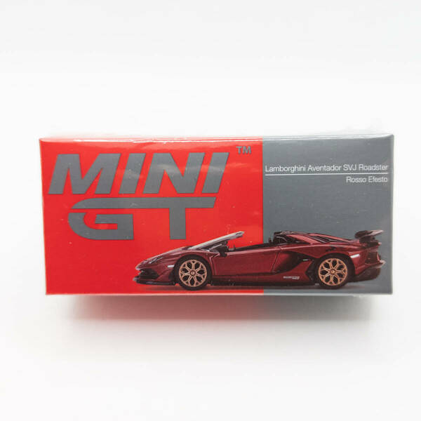 [ST-02648] Mini GT ランボルギーニ アヴェンタドール ロードスター Rosso Efesto 1/64 Lamborghini Aventador SVJ Roadster No.506 模型