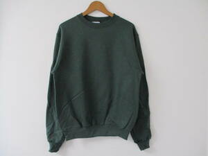 ☆Campion Pullover/チャンピオン☆未使用 クルーネックスウェット サイズ：S オーバーサイズ ダークグリーン 裏起毛 トレーナー