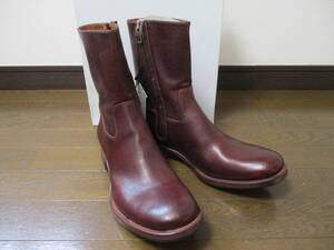 *CARPE DIEM/ Carpe Diem * unused HORSE FRONT side Zip leather boots size :42 horn wing company Italy made hose leather boots 