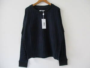 ☆MM6/エムエムシックス メゾンマルジェラ☆未使用 Long Sleeve Striped Knit サイズ：S 切り替えしニットセータードロップショルダー