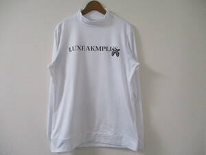 ☆LUXE AKM PLUS×roar/リュクスエイケイエムプラス×ロアー☆1回着用 フロントロゴモックネックTシャツ サイズ：XL ゴルフ ジム スポーツ