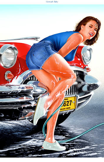 ☆228☆ Impression beauté sensuelle Seiji Nakamura ☆ Carwash Baby ☆ Impression originale, ouvrages d'art, peinture, portrait