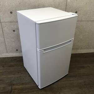【直接引取可】 21年製　2ドア冷蔵庫 ハイアール BR-85A ホワイト 85L　ガラストレイ I0116-1 
