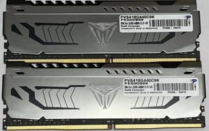 PATRIOT VIPER STEEL DDR4-4400MHz 16GB (8GB×2枚キット) PVS416G440C9K 動作確認済み デスクトップ用 PCメモリ