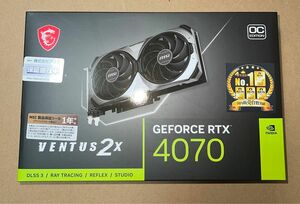 3/29まで MSI GeForce RTX4070無印 VENTUS 2X E 12G OC新品未使用納品書有り