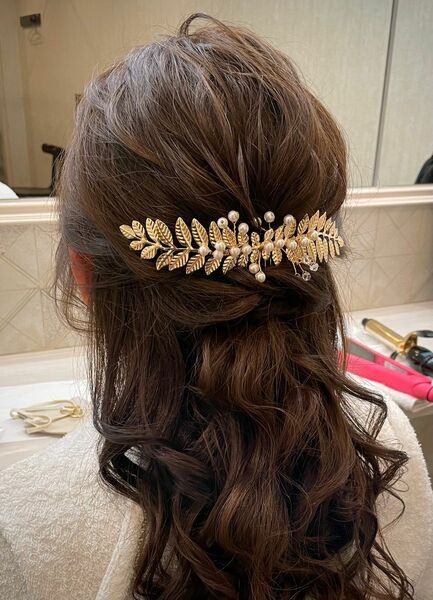 ヘッドドレス 髪飾り ウエディング 結婚式 ヘアアクセサリー 成人式