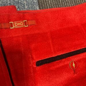 未使用 タグ付 スラックスパンツ 赤 ベロア ウエスト 76cm メンズ 昭和レトロ ズボン (9413)の画像5