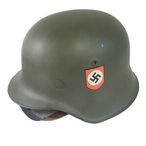 WWⅡ ナチスドイツ M42 シングルデカール ヘルメット カバー付き★ara-30の画像2