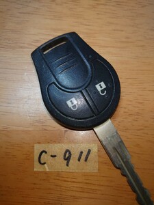 C-911 NISSAN 日産純正 マーチ キューブ ノート ティーダ ジューク BPA1H-51 2ボタン スマートキー キーレス リモコン 鍵 周波数確認済み