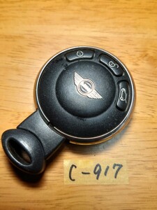 C-917　BMW MINI ミニクーパー　純正スマートキー　3ボタン　周波数テスターにて確認済　匿名配送　リモコンキー キーレス【訳あり】