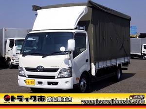 トヨエース 3トン 平ボディー 幌付 超ロング ワイド 全低床 床板 衝突軽減 ETC 3000kg AT