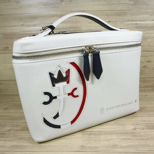 YY625 Castelbajac regular price 29700 jpy new goods white leather vanity bag cow leather second bag made in Japan 032213ka Rene white CASTELBAJAC